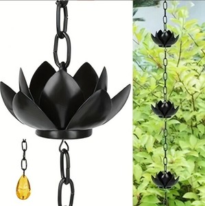 風鈴 屋外蓮花雨チェーン  置物   MBQ890