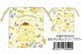 Pouch Flower Drawstring Bag Pomupomupurin [Expected Early October]