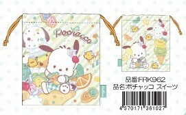 Pouch Drawstring Bag Pochacco Sweets [Expected Early October]