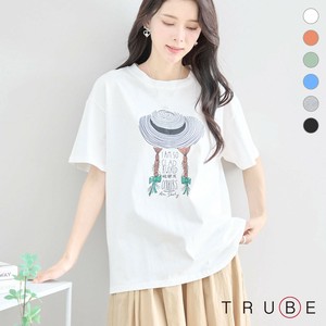 【2025新作】【M〜L】サマーハットガールプリントTシャツ(N12-756)(1号店) FM1