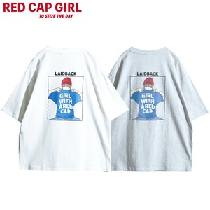 T 恤/上衣 特别价格 半袖T恤 天竺棉 后背印花 RED CAP GIRL