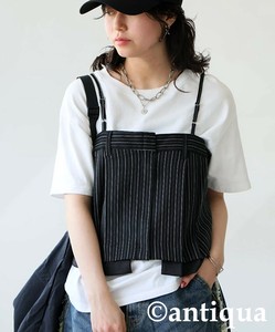 [antiqua] Camisole Ladies fashion Camisole Stripe Bustier
