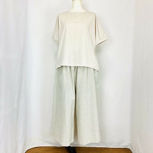 裤裙/裙裤 色织 竖纹 棉麻 宽版裤