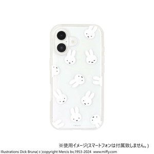 ミッフィー IIIIfit Clear iPhone16 対応 ケース フェイス総柄 MF-537A