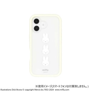 ミッフィー iPhone16対応 プランプフレームケース ミッフィー MF-542A
