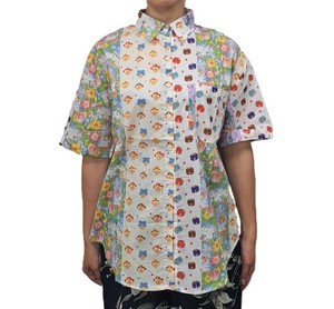 Button Shirt/Blouse Short Sleeve Shirt