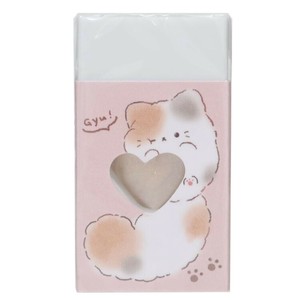 【消しゴム】もふっとてーる ストーン入り消しゴム みけ