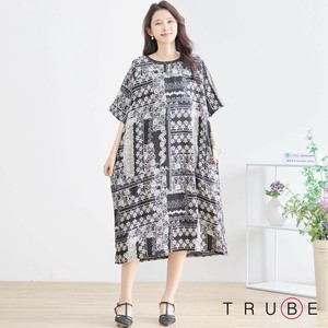 Casual Dress Monotone Flower Print [2025 NEW]