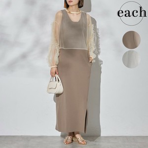再入荷 前後 【each新作】2wayニット・ノースリーブワンピース  185958ベストセット可 each東京