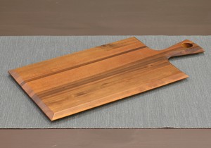 【天然木（アカシア）】40cm x 20cm x 1.5cm AB-205 アカシア手付きボード長角L