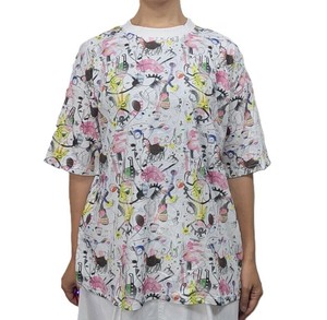半袖Tシャツ　個性的　プリント　可愛い　落書き　デッサン