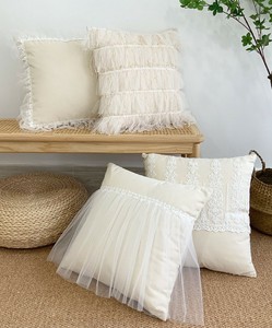 【aimoha HOME】西洋風クッションカバー インテリア レース ソファ ナチュラル