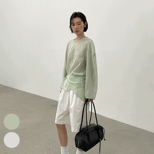 【即納】スカーフ付きシアードロップショルダーブラウス【2025春夏】