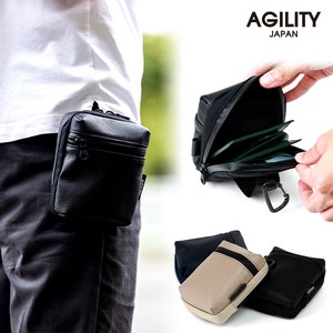 Sling/Crossbody Bag Genuine leather Waist Made in Japan