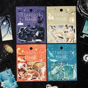 手帐用贴纸 新商品 BGM 宇宙 星星 透明贴纸