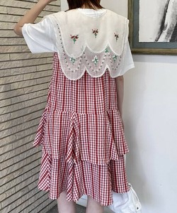 【2025春夏新作】刺繍重ねて付け衿
