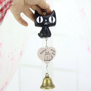 風鈴 置物 黒猫 樹脂 MBQ1021