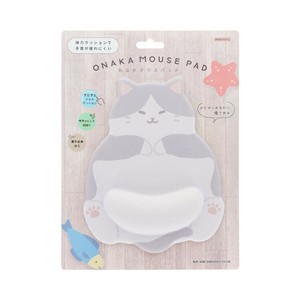【パソコン周辺アクセ】おなかマウスパッド ねこ ハチワレ