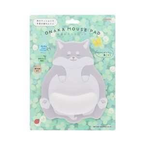 【パソコン周辺アクセ】おなかマウスパッド しばいぬ 黒