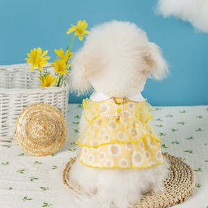 犬服 2色6サイズ ドッグウェア ペット服 ワンピース フリル
