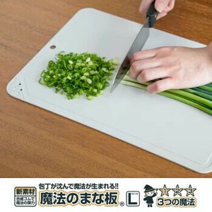 魔法のまな板 L ホワイトグレー ウェルスジャパン まな板 カッティングボード 薄型 キズに強い