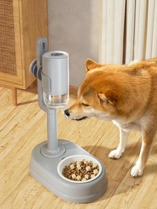 給水器  2段式ペット用 水入れ・エサ入れ 犬猫用  ペット用品   WCMA057