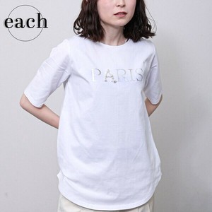 再入荷【each新作】PARIS プリント パール 半袖 Tシャツ2025人気 2025SS each東京