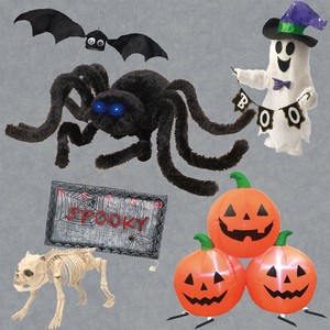 【ハロウィン】ホラーシリーズ&エアースタンドバルーン おもちゃ  動く 光る 音が鳴る