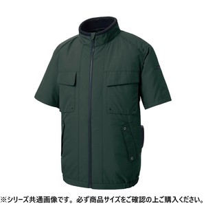 サンエス エコ半袖ブルゾン 7:グリーン 3L KF92410