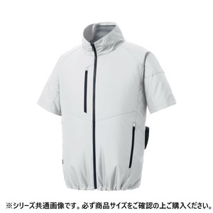 サンエス エコ半袖ブルゾン 6:シルバー L KF92420