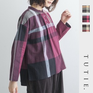 衬衫 法兰绒格纹 棉 衬衫 棉麻
