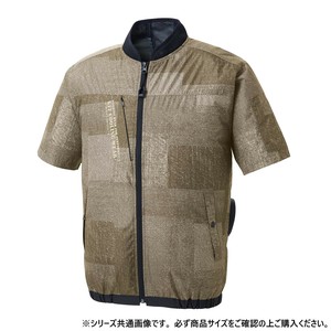 サンエス ショートスリーブジャケット 21:カーキデニム LL KF92440