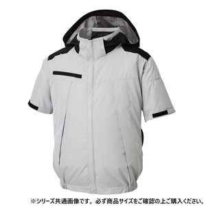 サンエス チタン加工半袖ブルゾン 6:シルバー LL KF92500