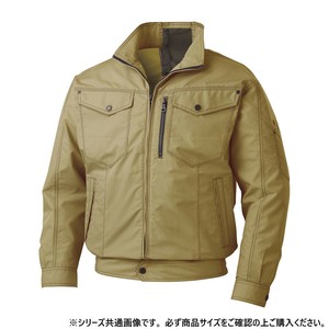 サンエス ファンネット付長袖ブルゾン 21:カーキ L KF95100V