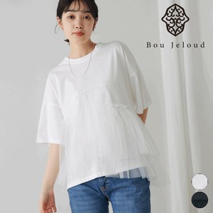 2025年新商品 T 恤/上衣 非对称 薄纱套头衫
