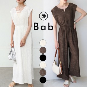 【2025新作】選べる：前後2WAYウェーブ柄シュシュ付ワンピース・オールインワン【6月30日頃出荷予定】