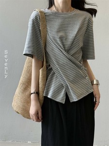 人気！残りわずか  横ストライプTシャツ Tシャツ レディース「2025新作」