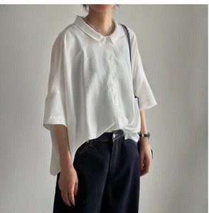 パンツスーツ  2点セット  七分袖  ワイドパンツ  無地   ゆったり  快適 レディース   XB018