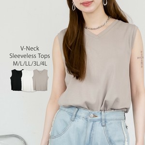 T-shirt Ladies fashion White Sleeveless Tops V-Neck Cut-and-sew