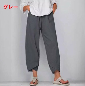 カジュアルパンツ  九分丈 無地 ゆったり 快適 レディース ファッション  MBQ1031