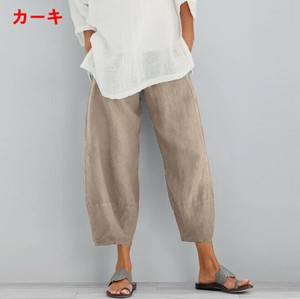 カジュアルパンツ   九分丈  無地 ゆったり 快適 レディース ファッション  MBQ1032