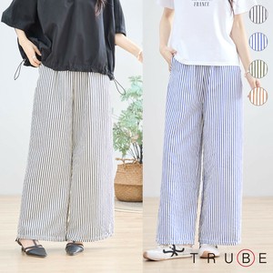2025年新商品 长裤 L尺寸 竖纹 宽版裤