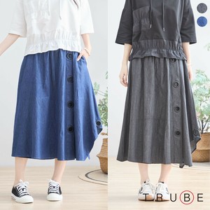 【2025新作】【M~L】レイヤード風カバーボタンデニムパンツ (N52-112) (5号店)FM5