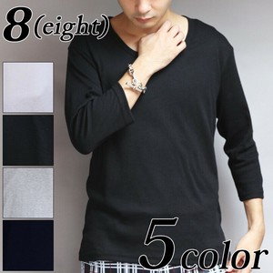 T-shirt T-Shirt Men's Cut-and-sew 7/10 length