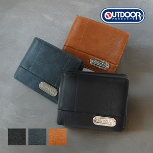 アウトドアプロダクツ 財布 折財布 二つ折財布 OUTDOOR PRODUCTS ロゴプレート ステッチワーク メンズ