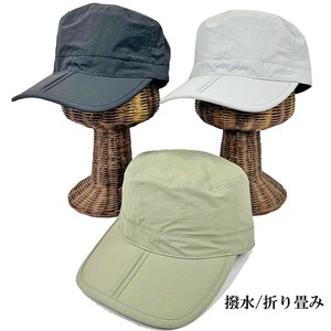 【2025春夏】折り畳み 撥水 ワークキャップ レイル 無地 ナイロン 帽子 メンズ レディース
