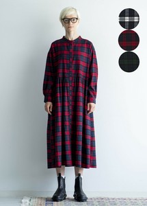 Casual Dress Gathered Dress Check