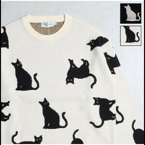 【予約販売】CAT総柄ニット【2025秋冬】【ユニセックス】