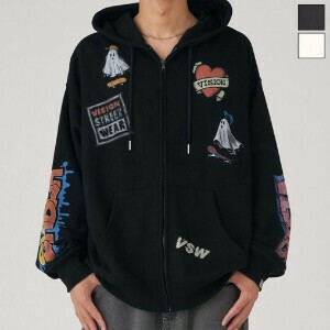 【予約販売】総柄Ghost ZIPパーカー【2025秋冬】【ユニセックス】