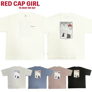 RED CAP GIRL T-shirt Back Print Short-Sleeved T-Shirt Sakura Cool Touch